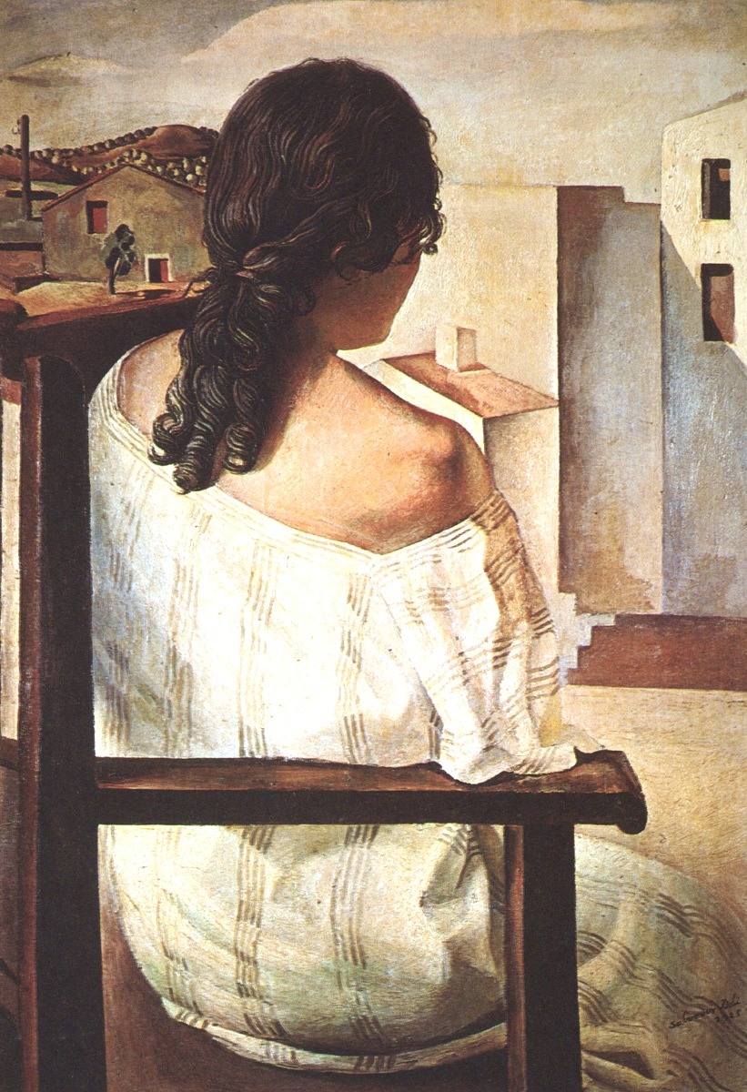 Salvador Dalí (Figueras, 1904 - 1989); Seated girl seen from the back, 1928; oil