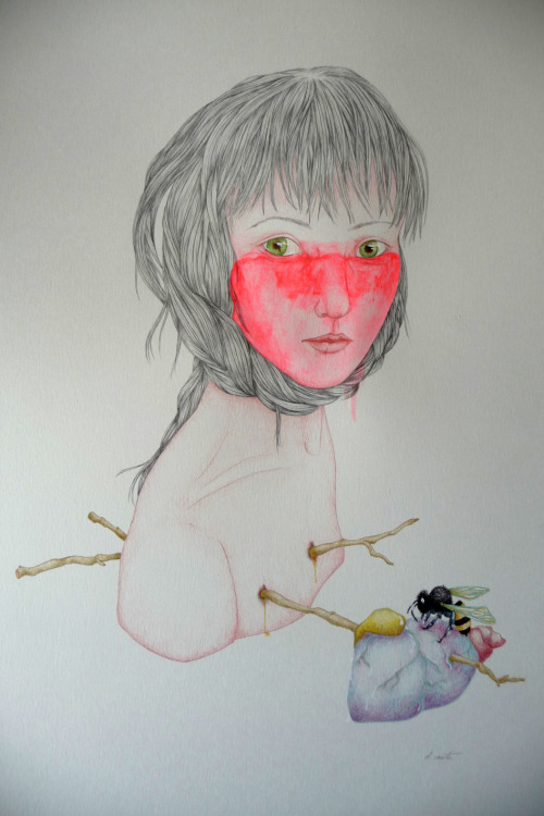 Delphine Vaute (French, b. 1978, based Nantes, France), Drawings: Mixed Media, Ink, Colored Pencils,