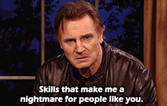 hellyeahliamneeson:  A personal message from Liam Neeson to President Putin. 
