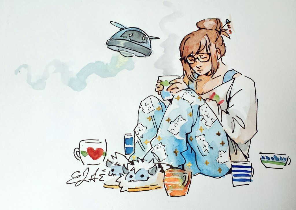 quesozombie:  inktober 2017 prompts 1 to 6, overwatch themedprompts in the captionsedit: