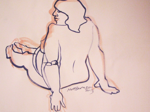 Drawings of Emily done at the Democracy Center. adult photos