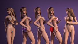metssfm:  Dead or Alive 4 - HitomiCheck her out and grab her from SFMLab ;)FeaturesFaceposing via small number of flexes, stereo where logical.4 types of bikinis + nude.There were no genital textures, so I slapped on some crappy ones.Jigglebones for ass