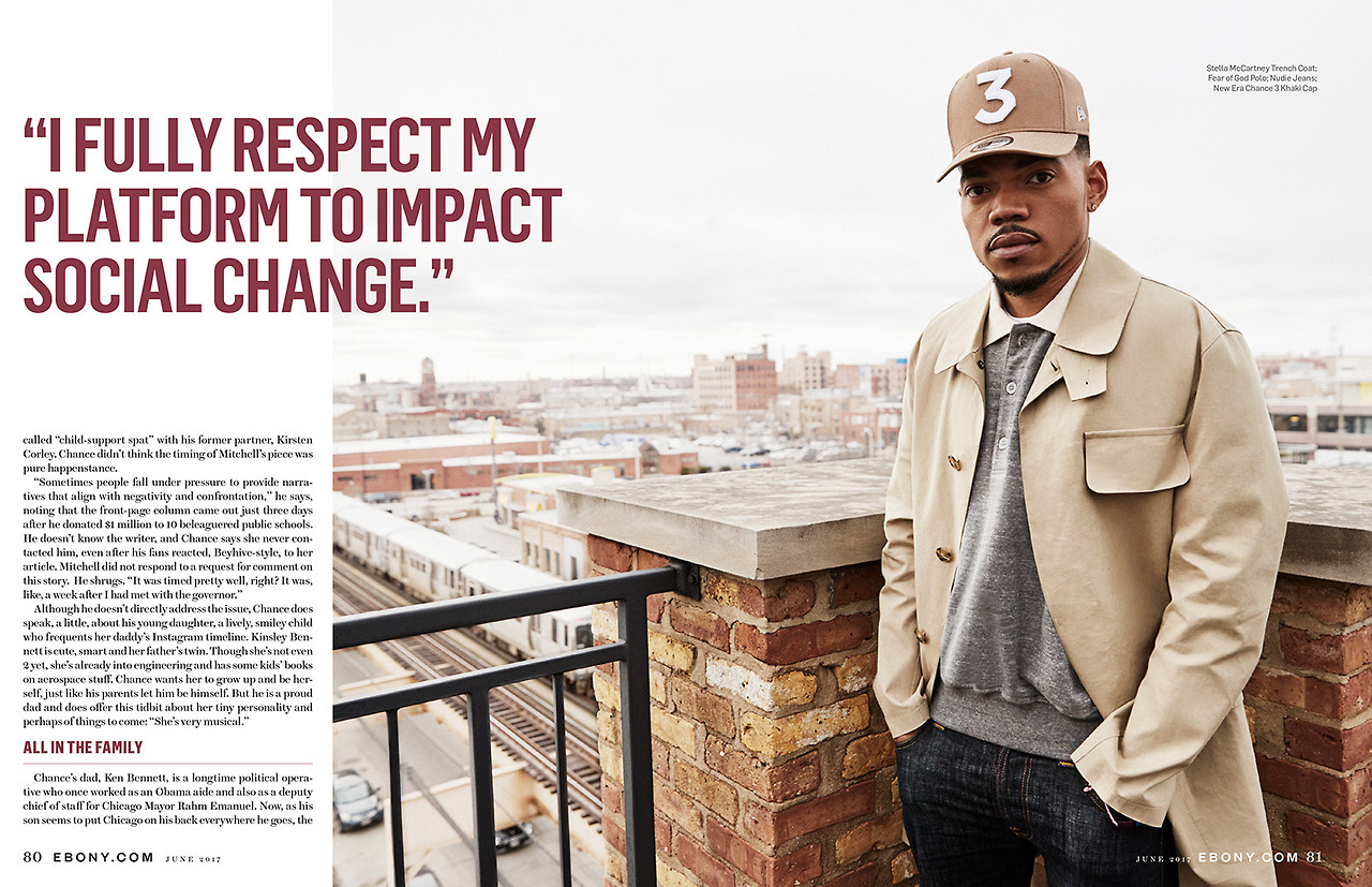 beyvenchy: CHANCE THE RAPPER for the July 2017 Black Music Edition of Ebony Magazine