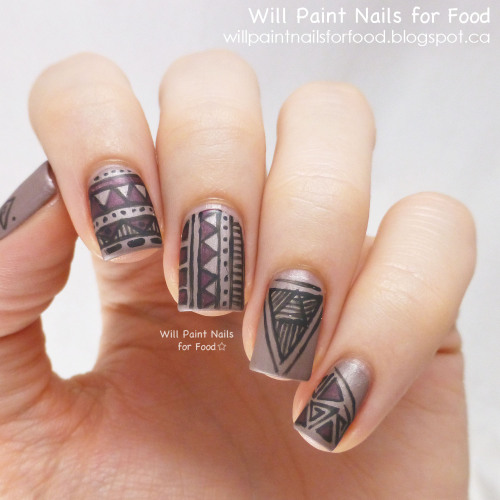 31 Day Challenge: Day Sixteen, Tribal: Dior Matte Tribal Nails More pictures and info on my blog! (l