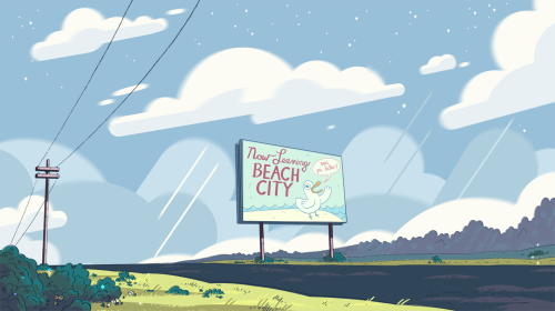 stevencrewniverse:  Part 1 of a selection of Backgrounds from the Steven Universe episode: On The Run Art Direction: Elle Michalka Design: Steven Sugar, Emily Walus and Sam Bosma Paint: Amanda Winterstein and Jasmin Lai On The Run Backgrounds Part 2,