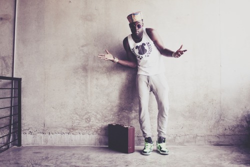 blackboysrock:Atlanta Artist: Ro AkinAge: 25Wearing: Peer’d Clothing tank top - Zara gray sweats - S