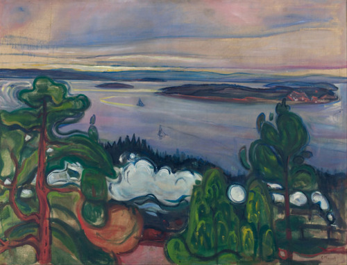 artist-munch: Train smoke, 1900, Edvard Munch Medium: oil,canvashttps://www.wikiart.org/en/edvard-mu