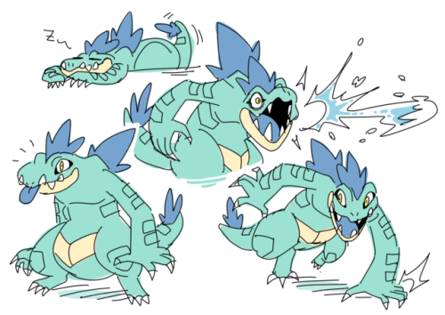 droolingdemon:shiny feraligatr from pokemon commission for @trigris