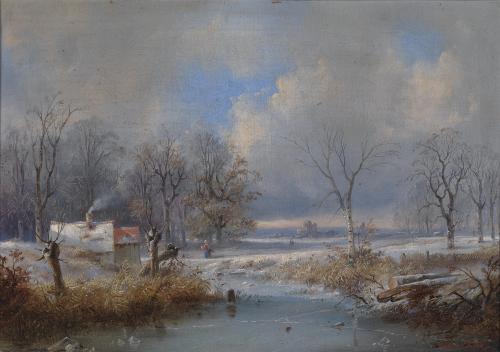 the-paintrist: fleurdulys: Winter Landscape - Raden Saleh Raden Saleh Sjarif Boestaman (1811 –