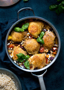 foodffs:  Skillet Chicken with Chickpeas, Tomatoes, and OlivesReally nice recipes. Every hour.Show me what you cooked!