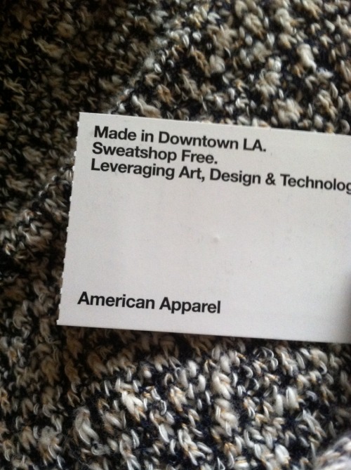 kidsigh:  American Apparel 