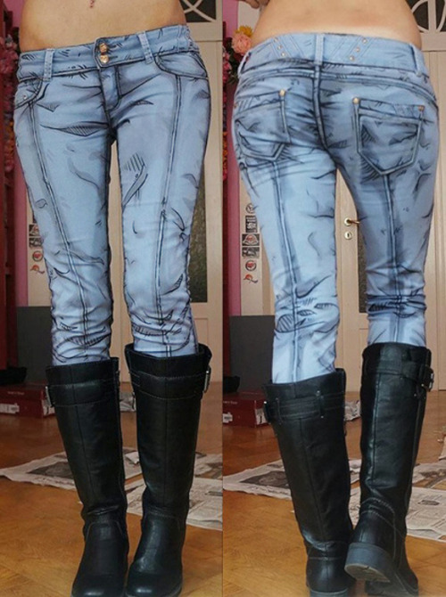 casey-haunter:  omegaxruby:  whiteandblackstripes:  enochliew:  Anime jeans by Kirameku Hand painted with water-based textile paints.  I love  Some borderlands shit right there  SHUT UP. I NEED. 