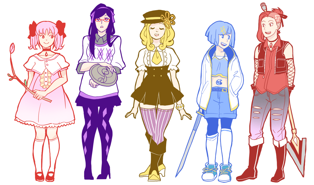 japhers:  AU where everyone gets really laid back magical girl outfits and fight