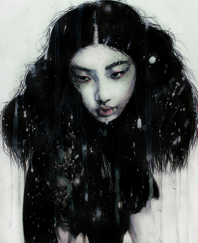 asylum-art:Layered portraits by Gaia AlariGaia Alari (Marie Esther) website (Marie