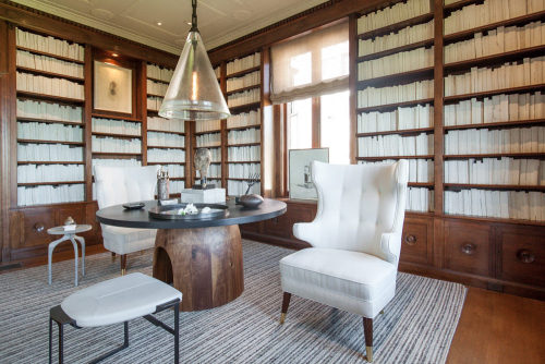 {Part three: library by Geoffrey De Sousa; master bathroom and salon by Jaimie Belew.}