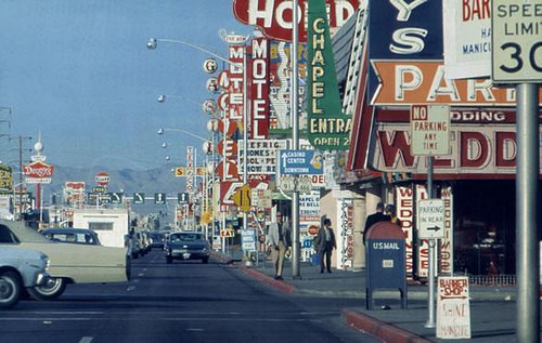 fuckyeahvintage-retro:  Las Vegas Strip, 1968 © Denise Scott Brown 