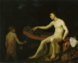   Godfried Schalcken, Two Men Bathing, 1665-70