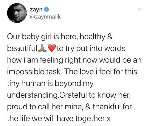 keepingupwithzaynmalik:Zayn via twitter - 23/09