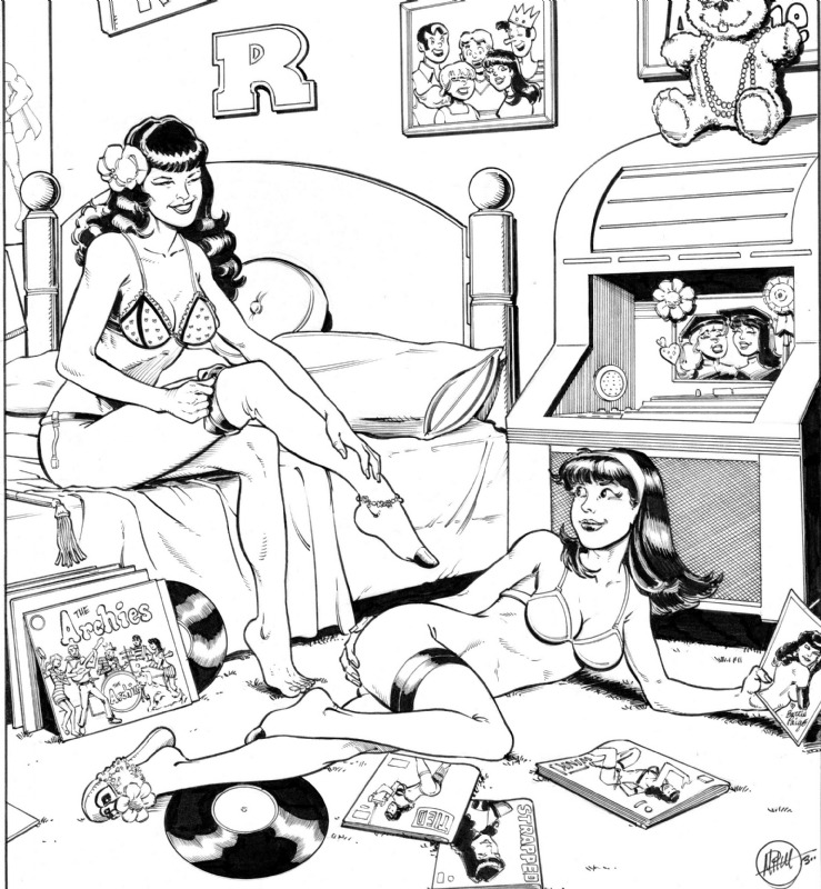 littlebunnysunshine:  Bettie and Veronica by Mitch Ballard  