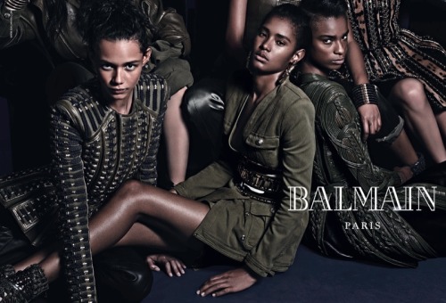 Shot by Mario Sorrenti and styled by Katie Grand, Balmain’s Olivier Rousteing cast Cara Delevi