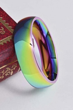 sneakysnorkel:  Colorful Titanium Ring For