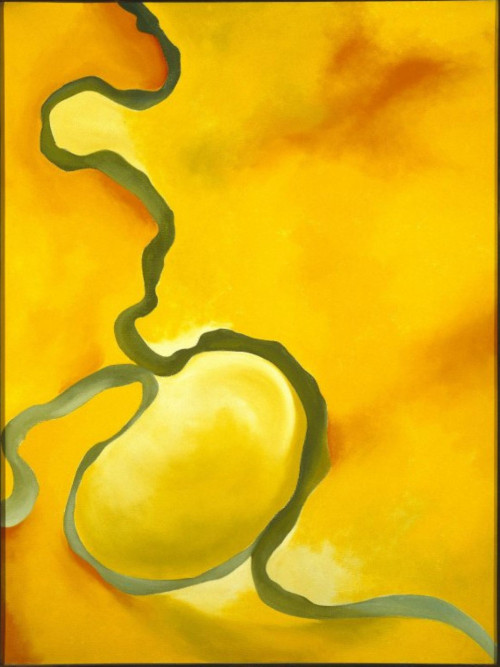 georgia-o-keeffe:Green, Yellow and Orange, 1960, Georgia O'Keeffe