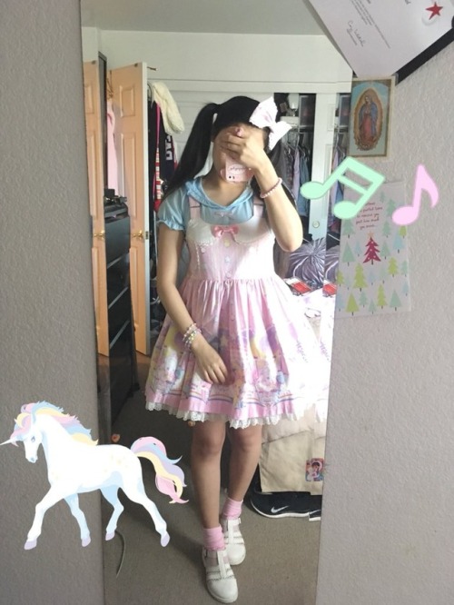 Baby’s first lolita coord, a casual sweet look with angelic pretty’s cotton candy shop s