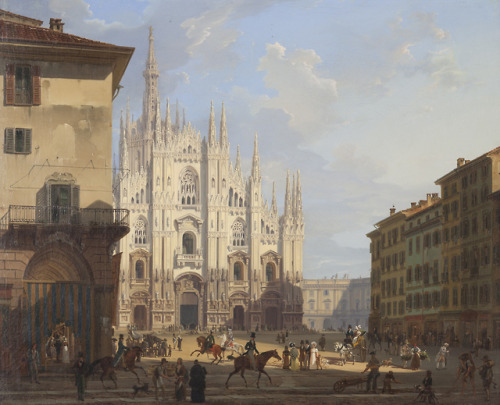 inividia:Veduta del Duomo di Milano  1828. Giovanni Migliara (Italian,1785–1837)