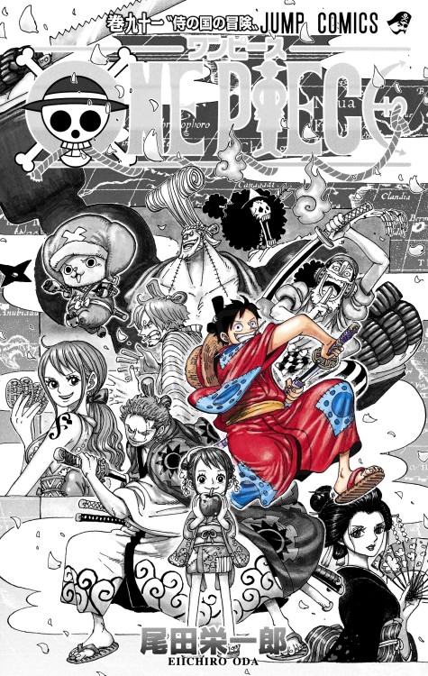 Strawhat crew on the volume covers- Luffy (Vol. 90-95)