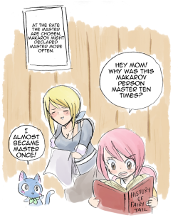 rainladyjuvia:  Fairy Tail Chapter 448 Reaction Stupid Notes I have a headcannon that eventually Fairy Tail will have 20 masters one day but only like 10 of them would actually be different people. In Tartaros, Wendy was like we got to gather all the