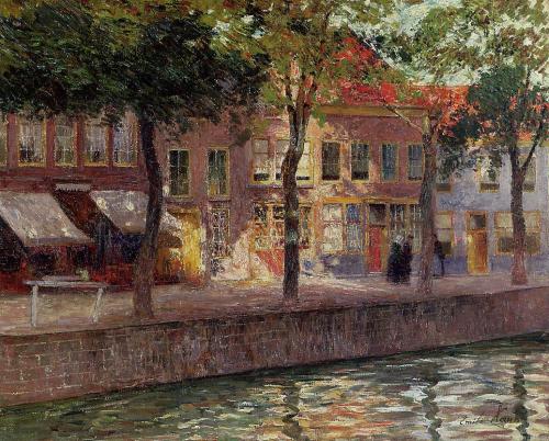 Emile Claus (1849 - 1924) - Canal in Zeeland c.1896-1899. Oil on canvas.