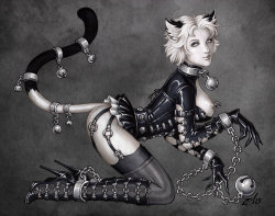 gozombiecamper:  Fetish-kitty by =Candra