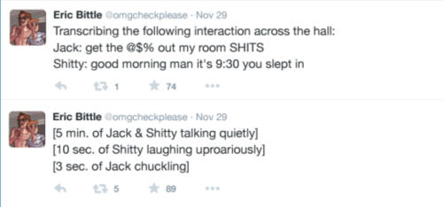 snuffembuzz:Top 10 fave Jack and Shitty moments: Anytime Shitty gets in Jack’s bed‘Shitty and Jack’s