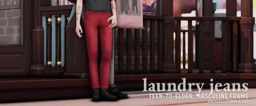 anvilesi:[TS4] laundry jeans & strange jeans by sforzinda — i really like the jeans that came wi