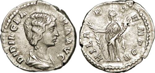 romegreeceart:A coin depicting Didia Clara, only child to emperor Didius Julianus.By cgb [CC BY-SA 3