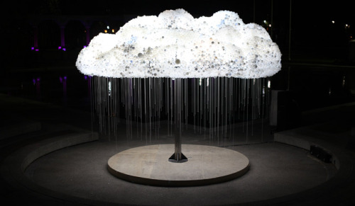 “Caitlind Brown created this wonderful large-scale light installation/sculpture titled Cloud, 