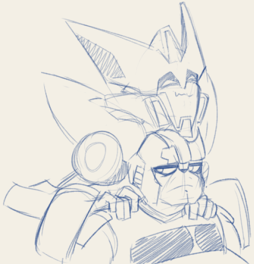 @tarrmack‘s art made me really want to draw TFA Drift (and Ratchet) again :P