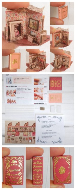 BUY or DIY Miniature Pop Up Dollhouse Books  Ok, so this post was totally taken from EPBOT’s blog, a