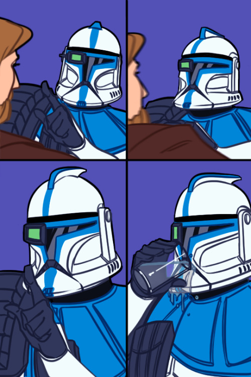 jgvfhl: clonewarslover55: yeahyeahyeaaah: when u tell kenobi to wear a goddamn helmet for his own sa