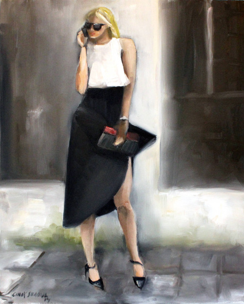 kafkasapartment:  Important Phone Call, 2014. Cindy Shaoul. Oil on canvas