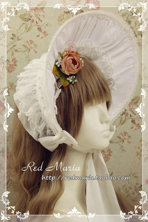 Red Maria cute lace bonnet preorderMy Australia-based Taobao shopping service is available here!