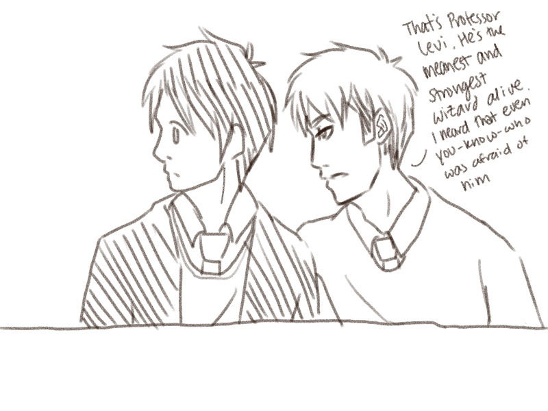 erikanyanko:  Eren: Jean, who’s that? Jean: That’s Professor Levi. He’s the