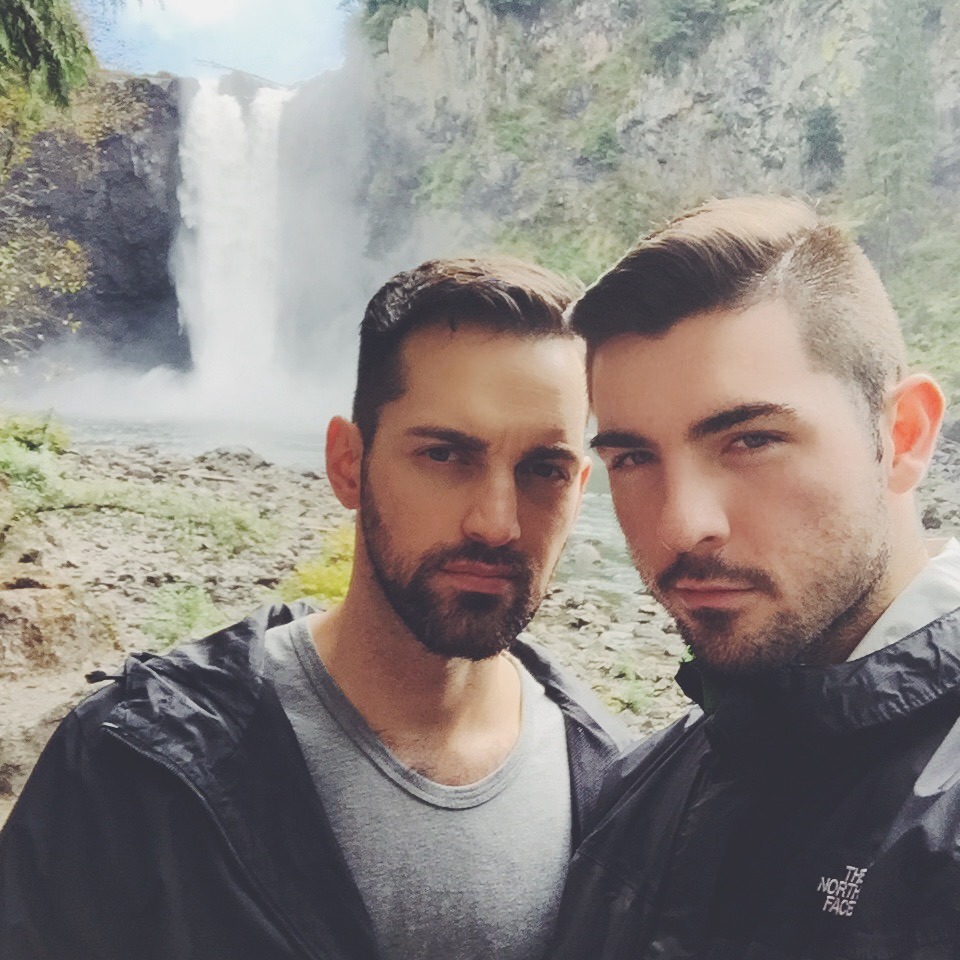 sex-lies-and-bowties:  Snoqualmie Falls day with my favorite handsome stud.  