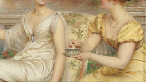 die-rosastrasse:Charles Joseph Frederic Soulacroix French-Italian, 1825-1899“Tea on a Ter