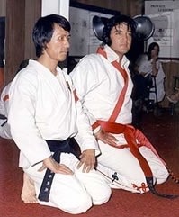 takingcare-of-business:  Elvis and karate, one of his favourite hobbies.