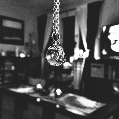 we-are-droids:  Glad to have found my pendant that I bought during the Medieval Festival in Gotland many years ago. I love that you can move the crystal ball inside. Here’s the Viking history behind it:  Viking crystal ball pendant, handmade in silver