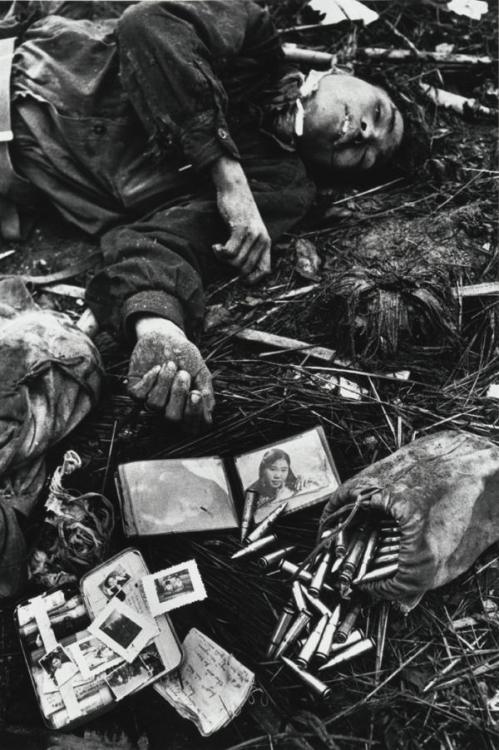 historicaltimes:  Fallen North Vietnamese soldier, Hue South Vietnam 1968 by Don McCullin. via reddit 
