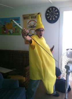 Me cosplaying as the first Banana Samurai lol