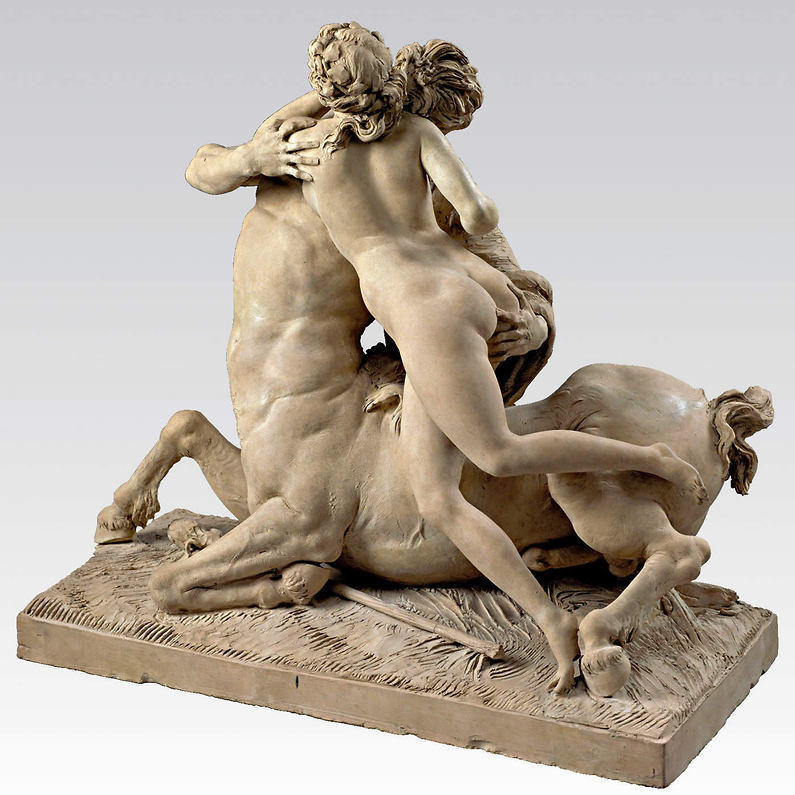 Centaur hugging a Bacchante by Johan Tobias Sergel, 1767-78, Musée du Louvre, Paris.