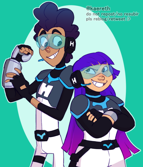 High Five and Miko from Glitch Techs for a kofi request~ I haven’t seen this show either but these t